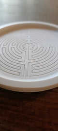 Sottotazza da tè in Corian con motivo Labirinto